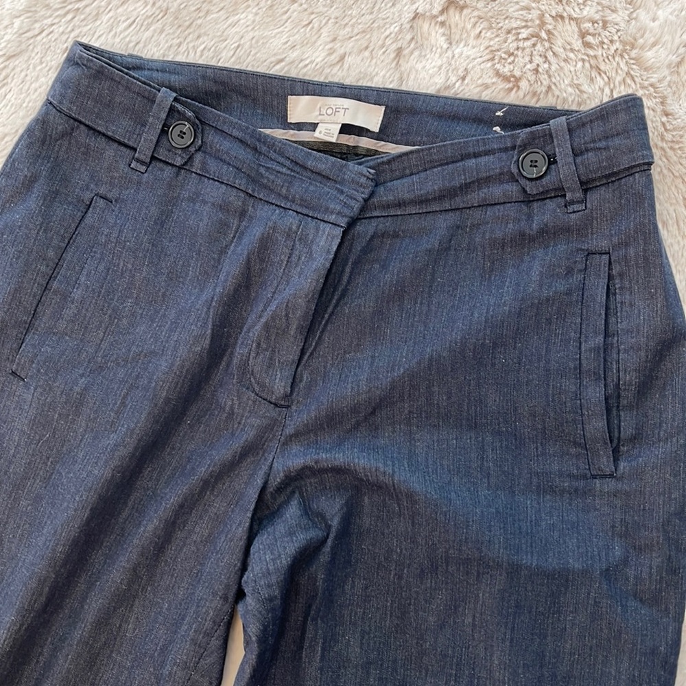 Loft by Ann Taylor Stretch Julie Pant 6 blue